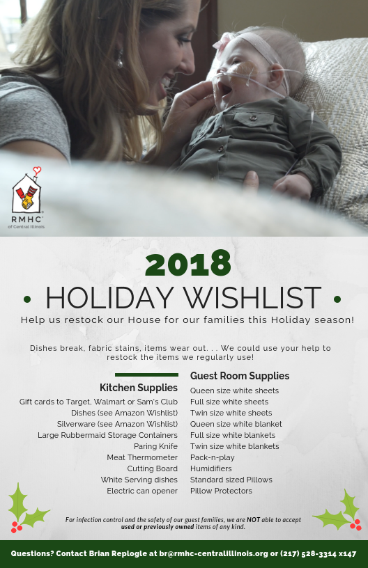 Help up restock our House for our families this 2018 Holiday season!