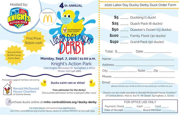 Ducky Derby Ducks can be purchased completing this PDF order form.