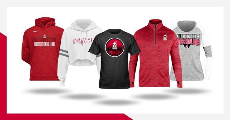 Purchase your favorite RMHCCI gear. A portion of the proceeds directly benefit our Houses and the families we serve!