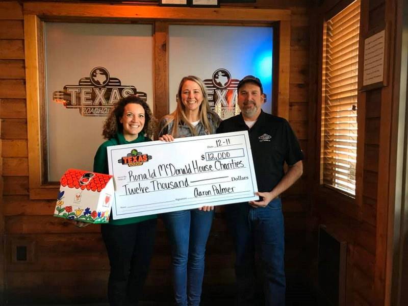 Thank you to the Texas Roadhouse - East Peoria, IL for donating $12,000 in gift cards to the families who will be staying at the Peoria Ronald McDonald House®!